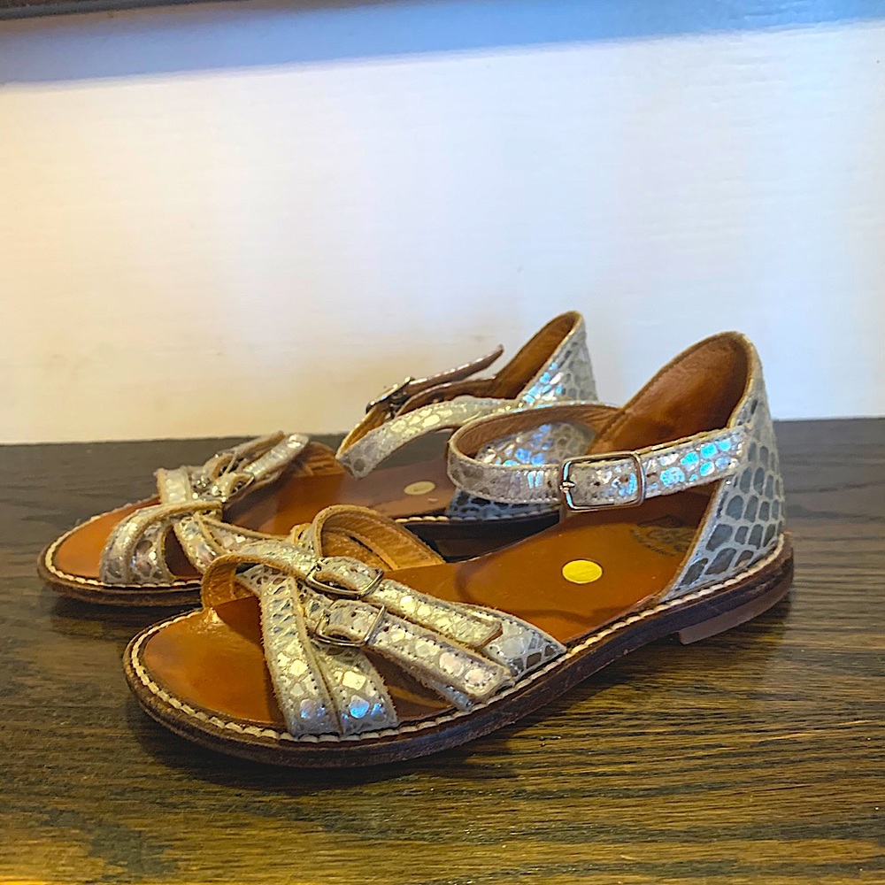 All leather Italian girls sandals sz -9 or 10